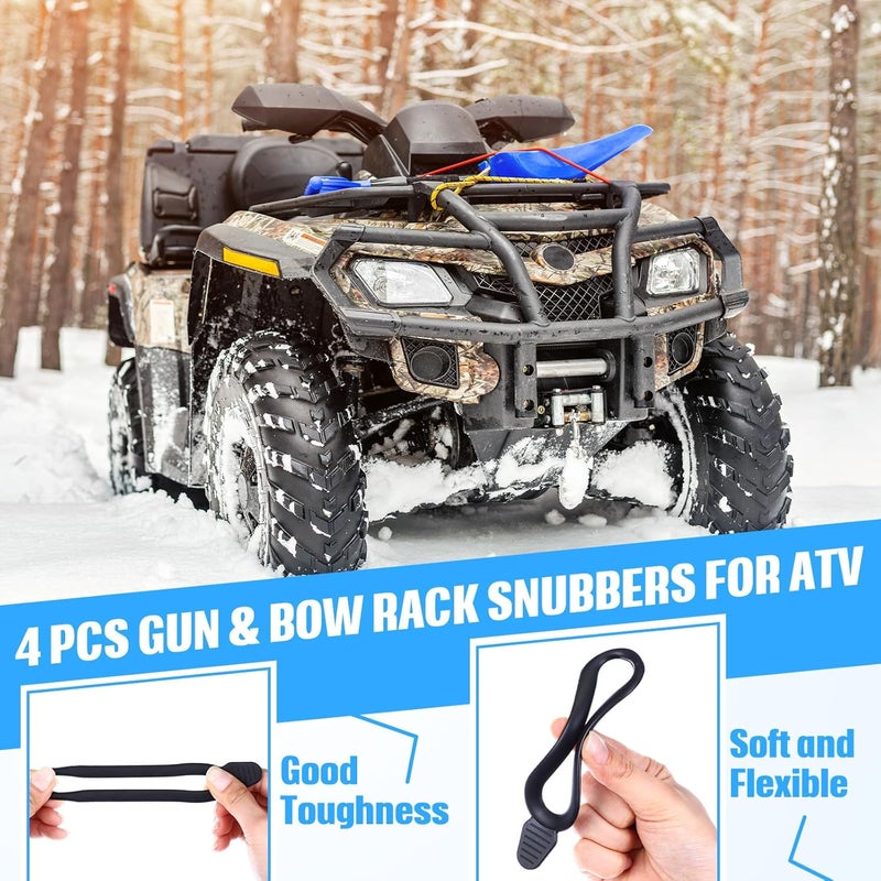 Pushglossy 4 Pcs Rubber Snubbers Straps for ATV Gun & Bow Rack Gun Holders for ATV Replacement Straps Bow Tool Replace - Image 4